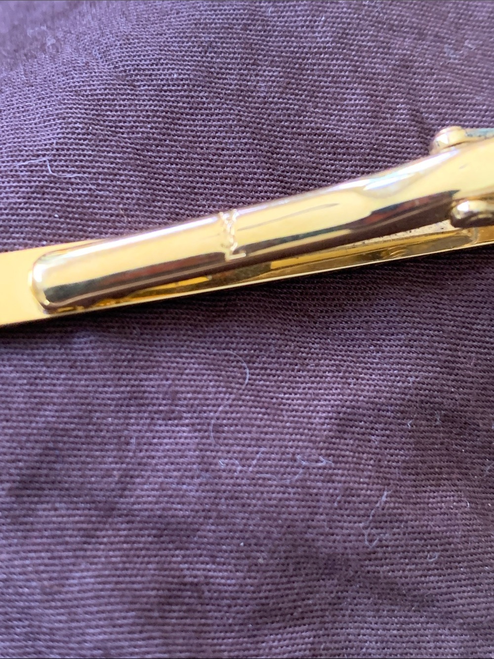 YSL Silver Gold Vintage Tie Money Hair Clip Barrette - Picture 5 of 5